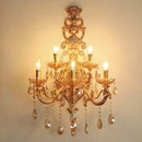 Elegant gold crystal wall light with five heads for stylish interiors
