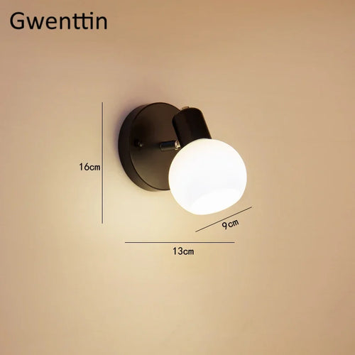 Modern rotating wall light for interior décor and lighting