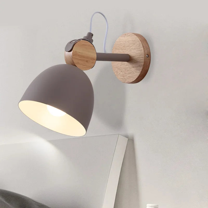 Japanese style bedside wall lamp nordic interior wall light