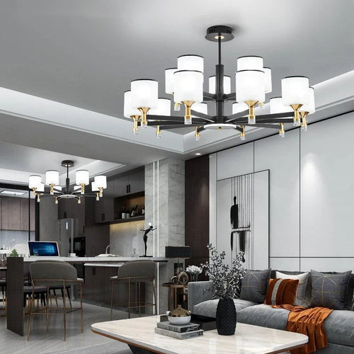 Modern LED chandelier for elegant and luxurious interior decor - vue 4 sur 10