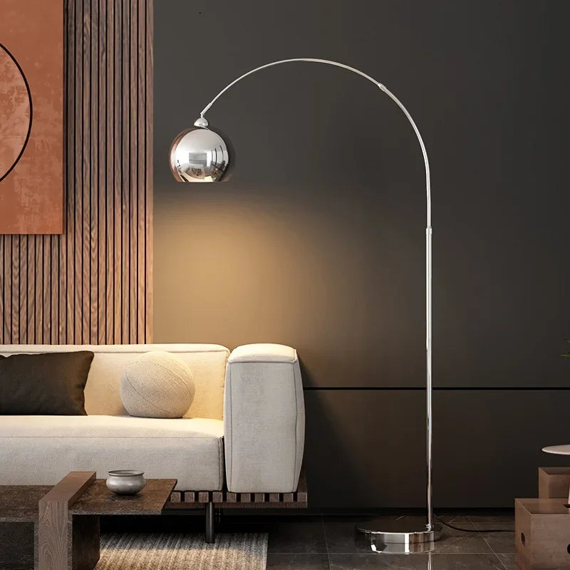 Italian fishing floor lamp, modern nordic design, light and elegant