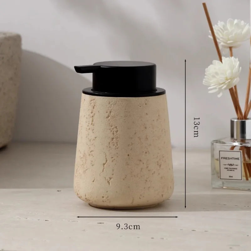 wabi-sabi marble sanitizer bottle for home practical decoration