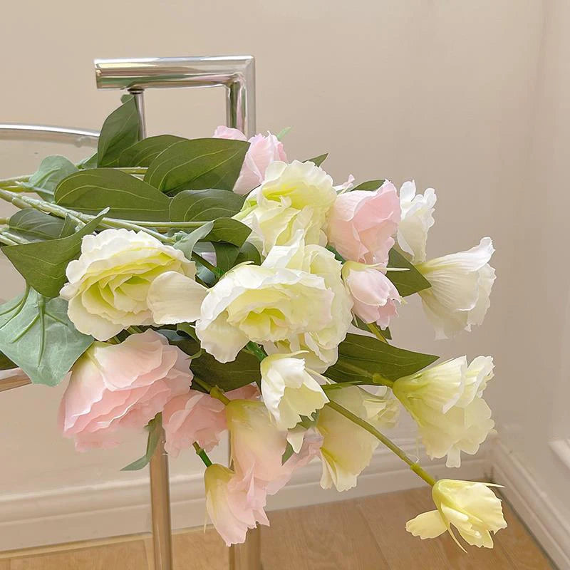 Large artificial silk roses for various decorations