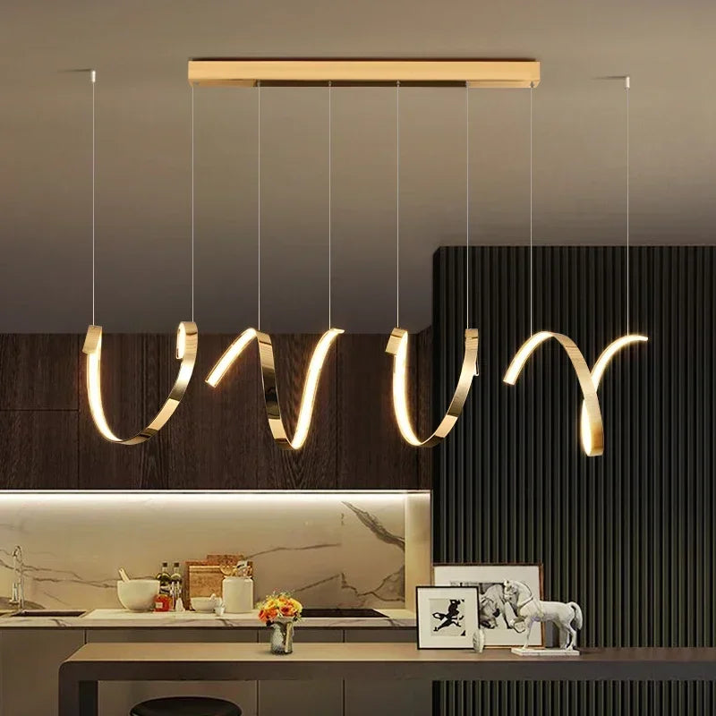 Modern decorative luxury irregular LED pendant chandelier
