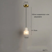 Minimalist LED marble pendant lamp