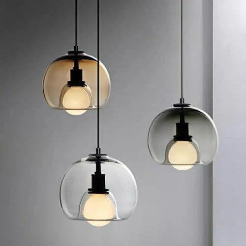 Modern glass chandelier for indoor pendant lighting - vue 2 sur 16