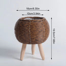 Nordic rattan imitation flower shelf with removable legs