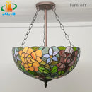 Decorative European-style peony flower inverted chandelier