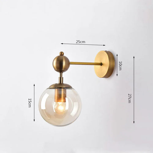 Decorative retro gold wall light for country interiors - vue 9 sur 8