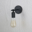 Vintage black iron LED retro wall light