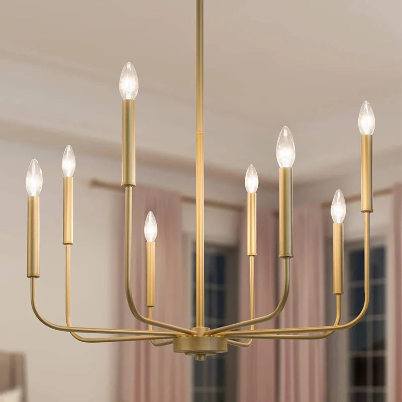 Vintage chandelier for indoor decor with hanging candles