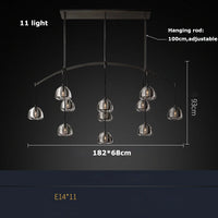 American retro brass and crystal chandelier for elegant lighting