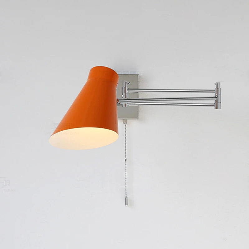 Foldable and extendable industrial metal wall light - vue 3 sur 9