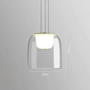 Modern LED pendant light with glass cover
