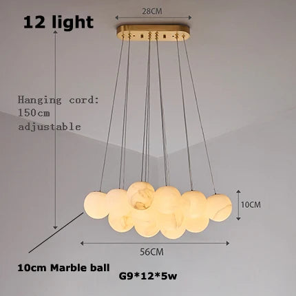 Chinese marble Pingpong collection classic design ceiling light