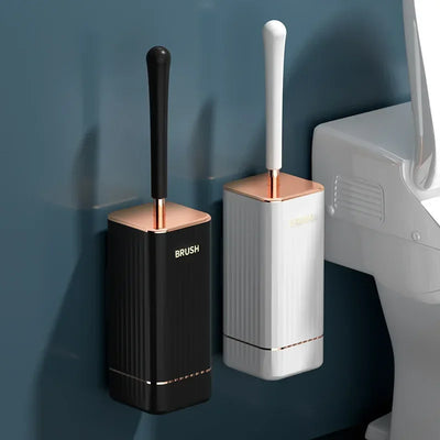 Silicone toilet cleaning brush with no dead corner