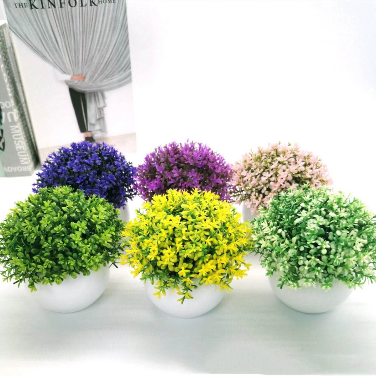 Mini artificial potted plants for indoor and outdoor decoration