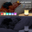 Touch LED table lamp with RGB, portable bedside light with touch sensor for children's gifts