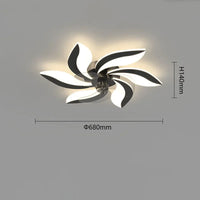 Ceiling fan with light and remote control for indoor use