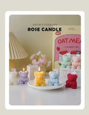 scented soy wax bear candle for relaxation