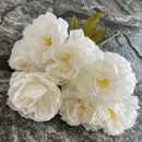 Bouquet of seven silk peonies for home and wedding decoration