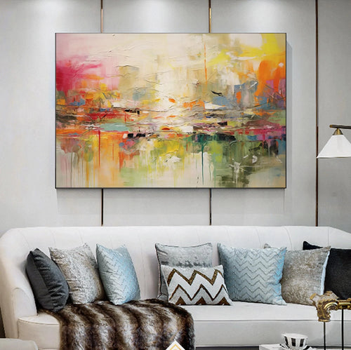 large hand painted abstract wall painting for home decor