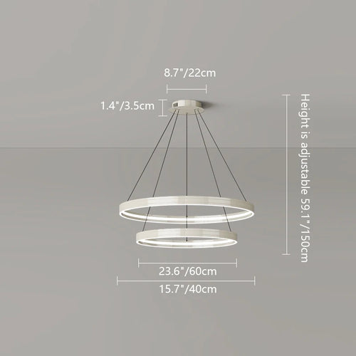 Modern metal chandelier for elegant indoor lighting - vue 12 sur 16
