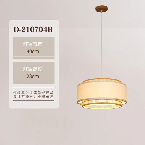 Japanese-style bamboo chandelier for a zen interior - vue 9 sur 12
