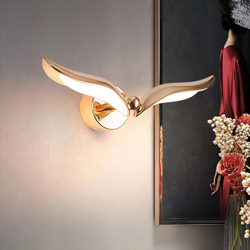 Modern LED creative seagull wall light - vue 3 sur 8