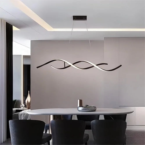 Modern luxury minimalist designer chandelier for bar - vue 3 sur 10