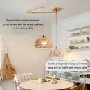 Wabi-sabi vintage chandelier with folding fabric shade