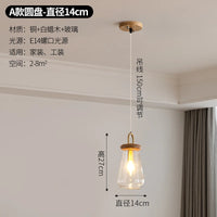 Clear glass art deco style pendant light for indoor lighting