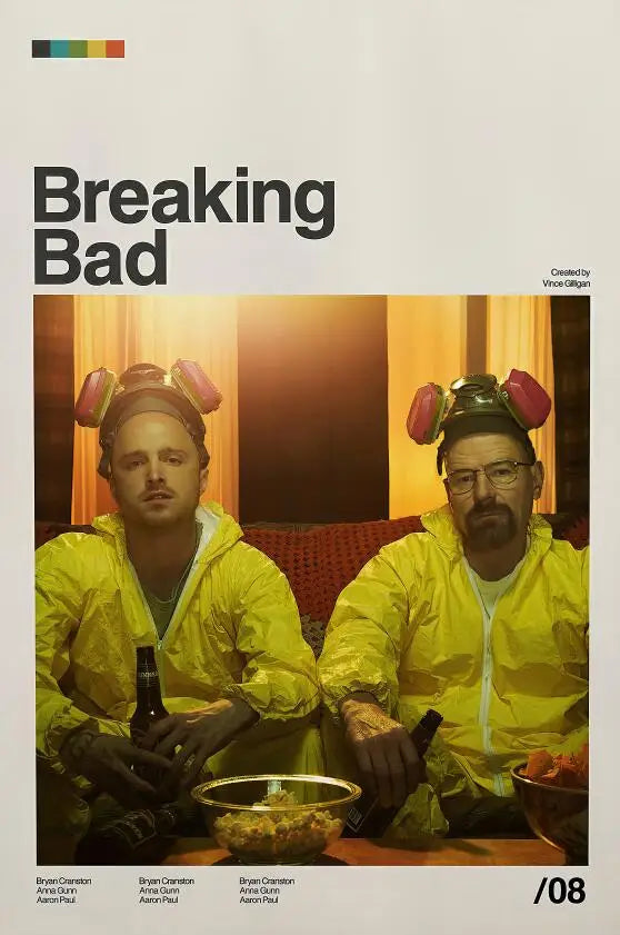 Vintage breaking bad canvas art wall decor walter white
