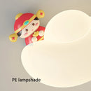 Creative children's wall light with cartoon cat and rabbit theme