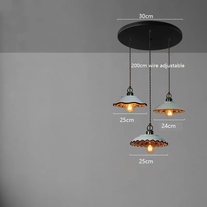 Modern ceramic LED pendant light for home interiors - vue 28 sur 29