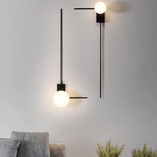 Modern creativity ball wall light with glass lampshade - vue 6 sur 10