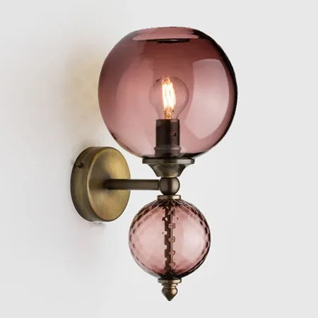 Modern coloured glass wall light for indoor decoration - vue 8 sur 11