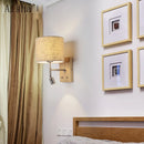 Solid wood LED wall light for interior decoration