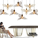 Modern stainless steel pendant light bird peace and love
