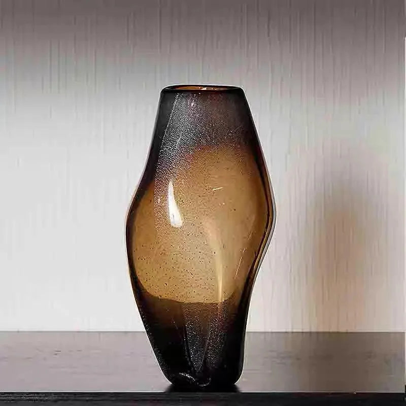 transparent glass vase for flowers and terrarium elegant decoration - vue 3 sur 8