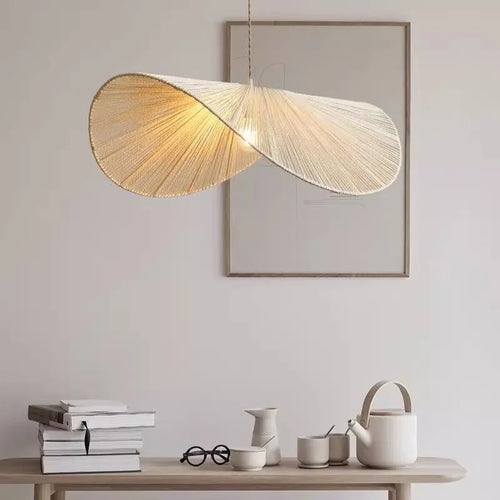 Handmade Japanese wabisabi decorative pendant light - vue 2 sur 10