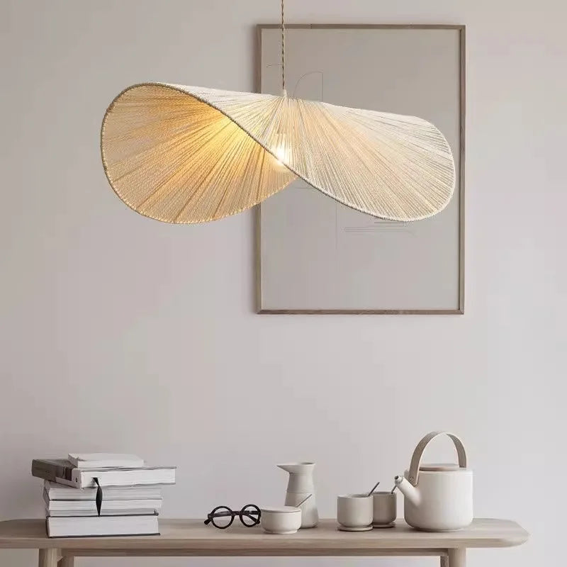 Handmade Japanese wabisabi decorative pendant light