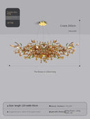 Custom glass ginkgo modern pendant light for elegant lighting