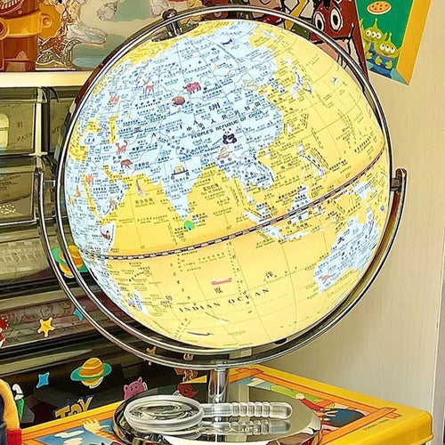 educational light globe world map decoration geography - vue 3 sur 19