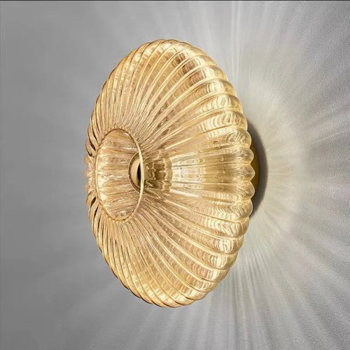 Medieval glass wall lamp in Bauhaus style for a warm atmosphere - vue 8 sur 9