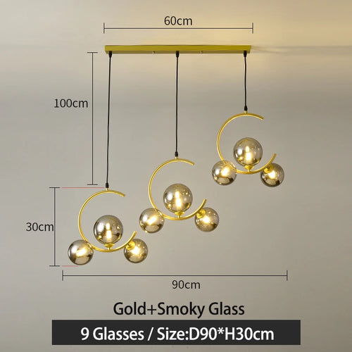 Nordic glass ball decorative and creative lamp - vue 16 sur 16