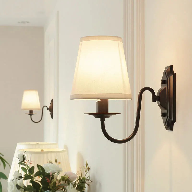 American rural style iron wall light for hotel and study