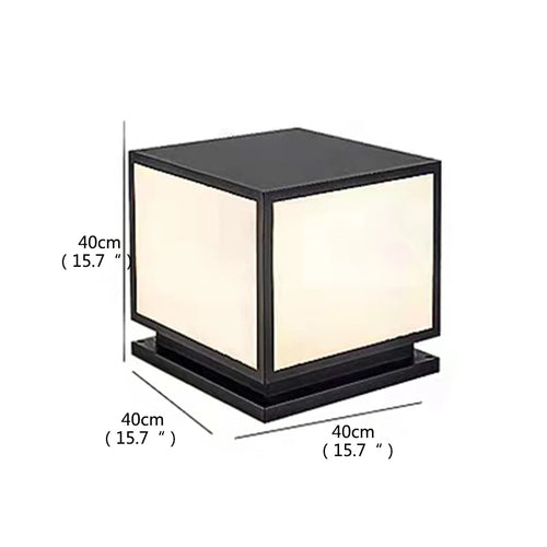 Modern vintage waterproof outdoor post lamp for garden and patio - vue 13 sur 14
