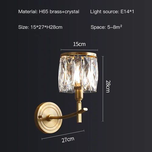 Modern luxury crystal and LED creative wall light - vue 8 sur 7