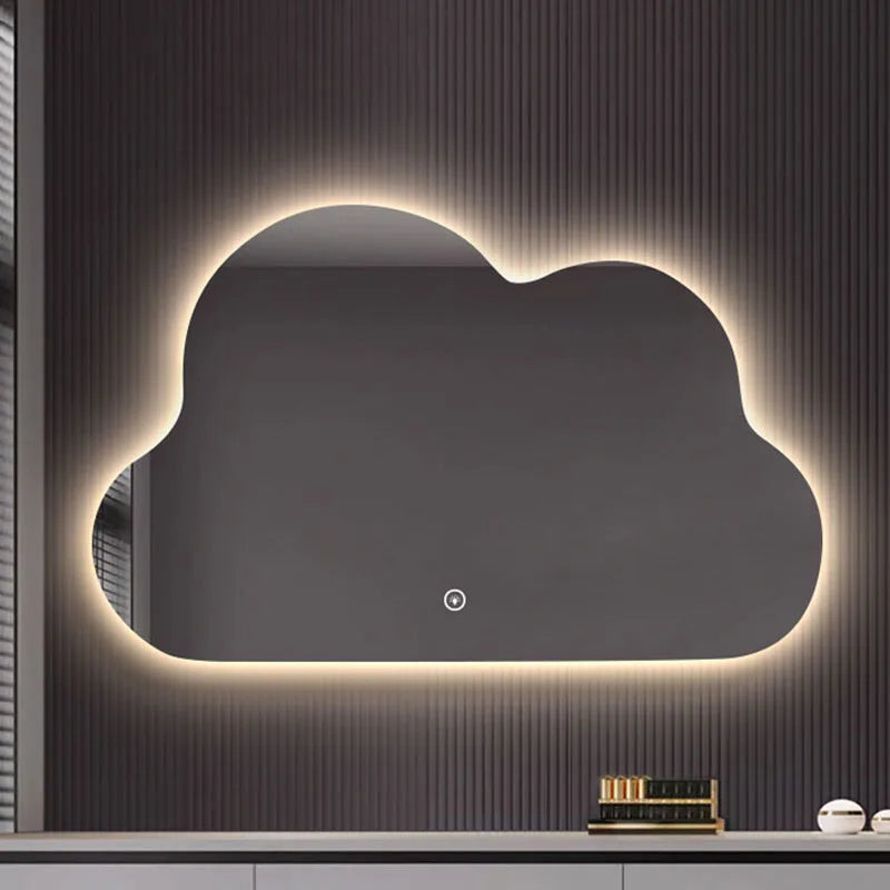 Luxury horizontal cloud mirror with LED lighting for makeup